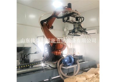 磷肥自動拆垛拆包設備 全自動拆垛機械手現場