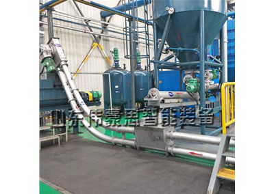 氫氧化鈉管鏈式輸送機 管鏈輸送設備現(xiàn)場展示