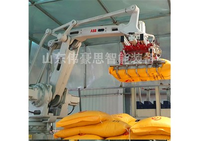 保溫劑自動(dòng)碼垛機(jī)器人 機(jī)械手碼垛機(jī)客戶視頻