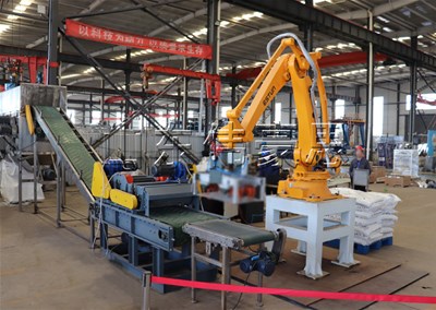 片堿全自動拆垛拆包機 全自動破袋機現場案例